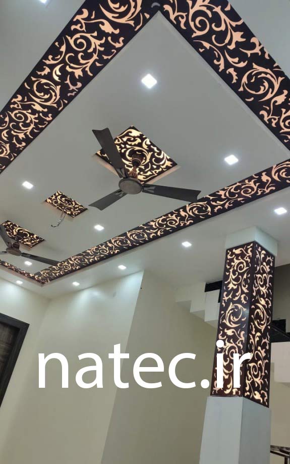ترکیب کناف و چوب CNC برای سقف