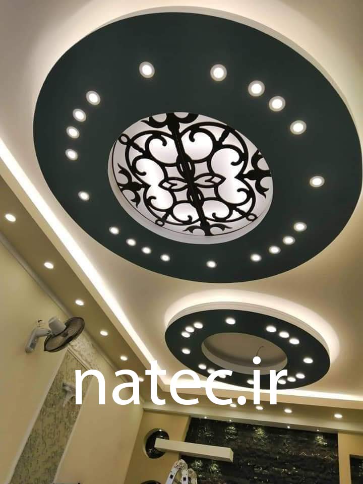 ترکیب کناف و چوب CNC برای سقف
