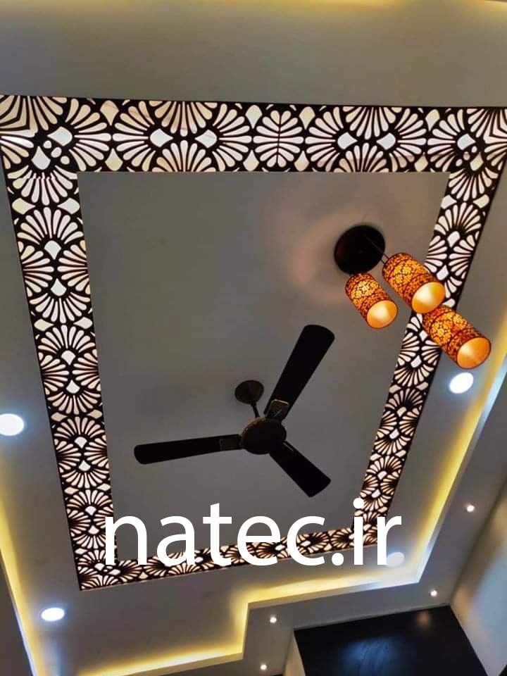 ترکیب کناف و چوب CNC برای سقف