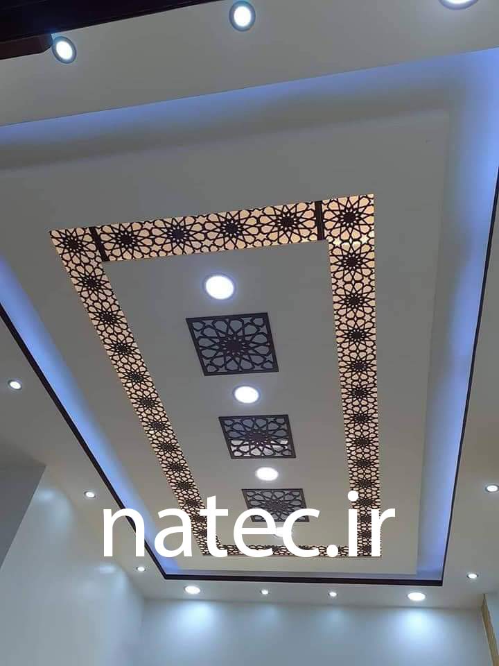 ترکیب کناف و چوب CNC برای سقف