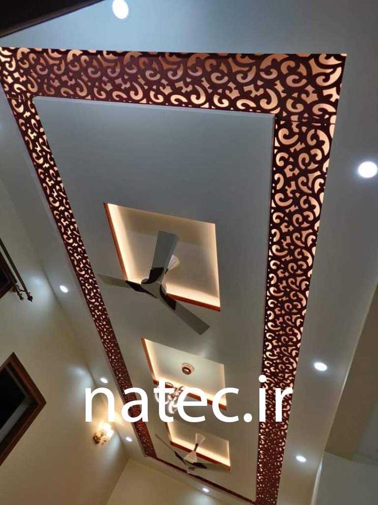 ترکیب کناف و چوب CNC برای سقف