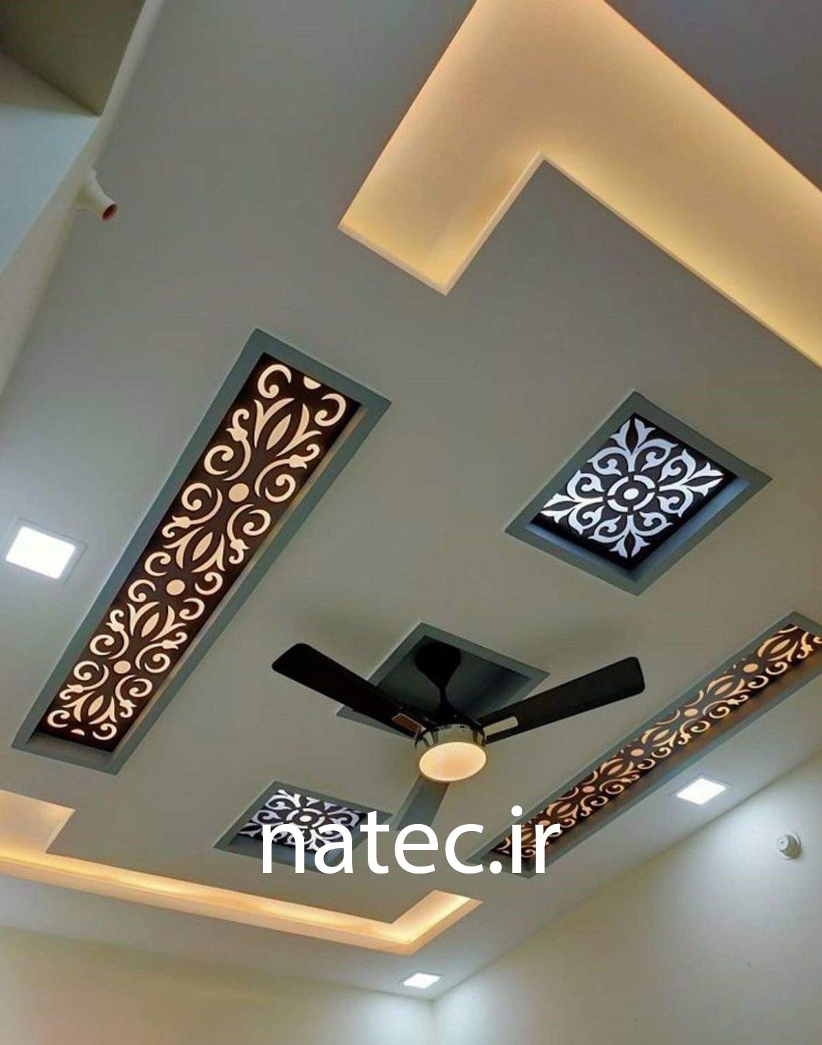 ترکیب کناف و چوب CNC برای سقف