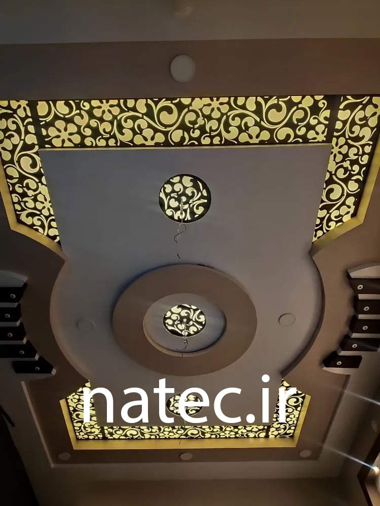 ترکیب کناف و چوب CNC برای سقف