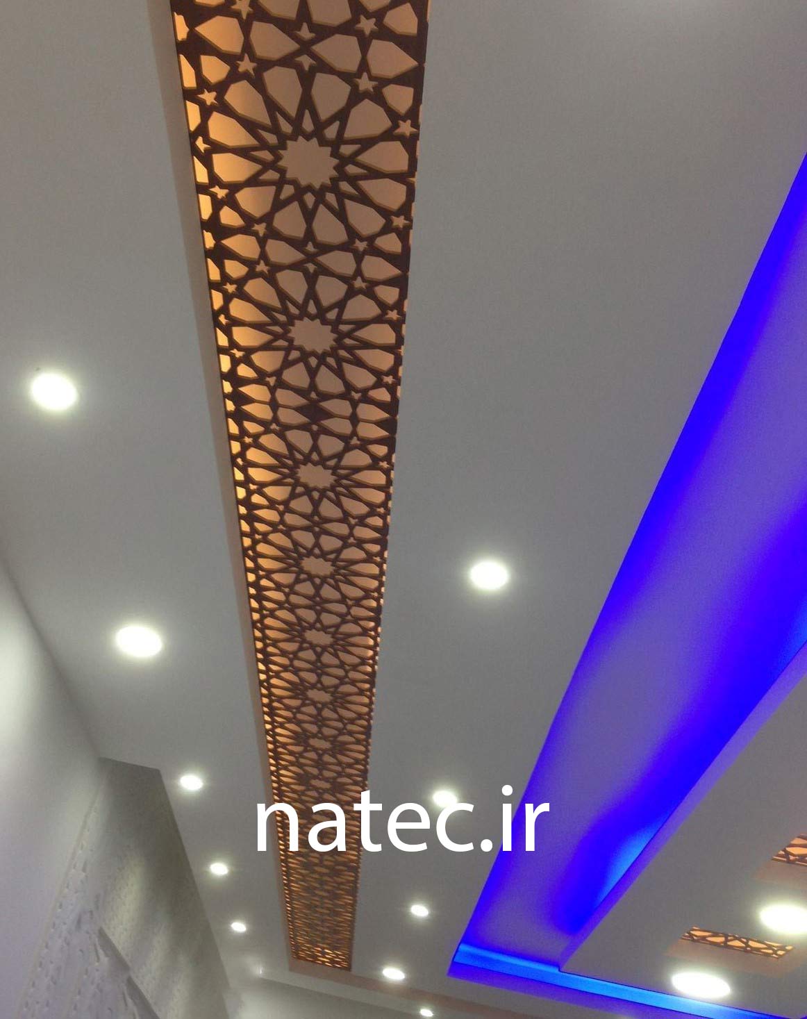 ترکیب کناف و چوب CNC برای سقف