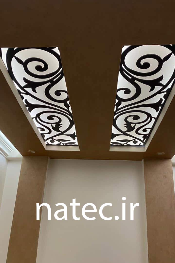 ترکیب کناف و چوب CNC برای سقف
