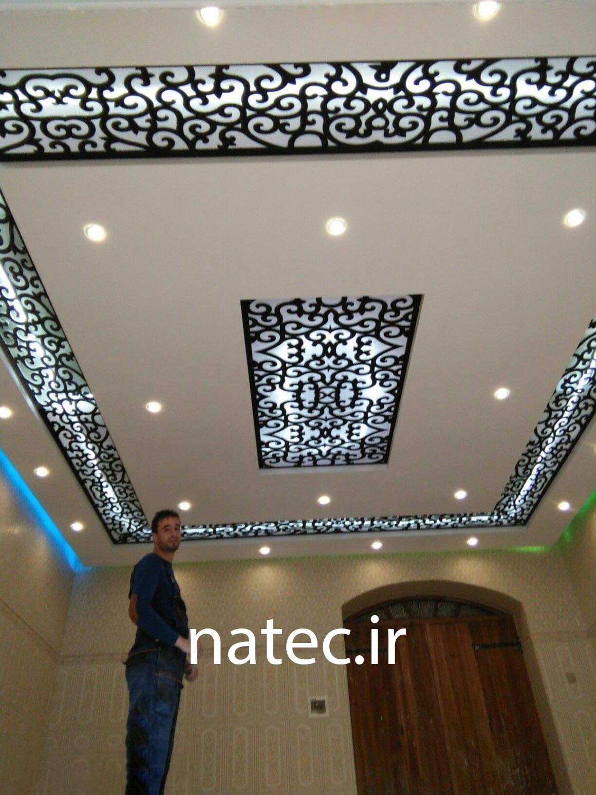 ترکیب کناف و چوب CNC برای سقف