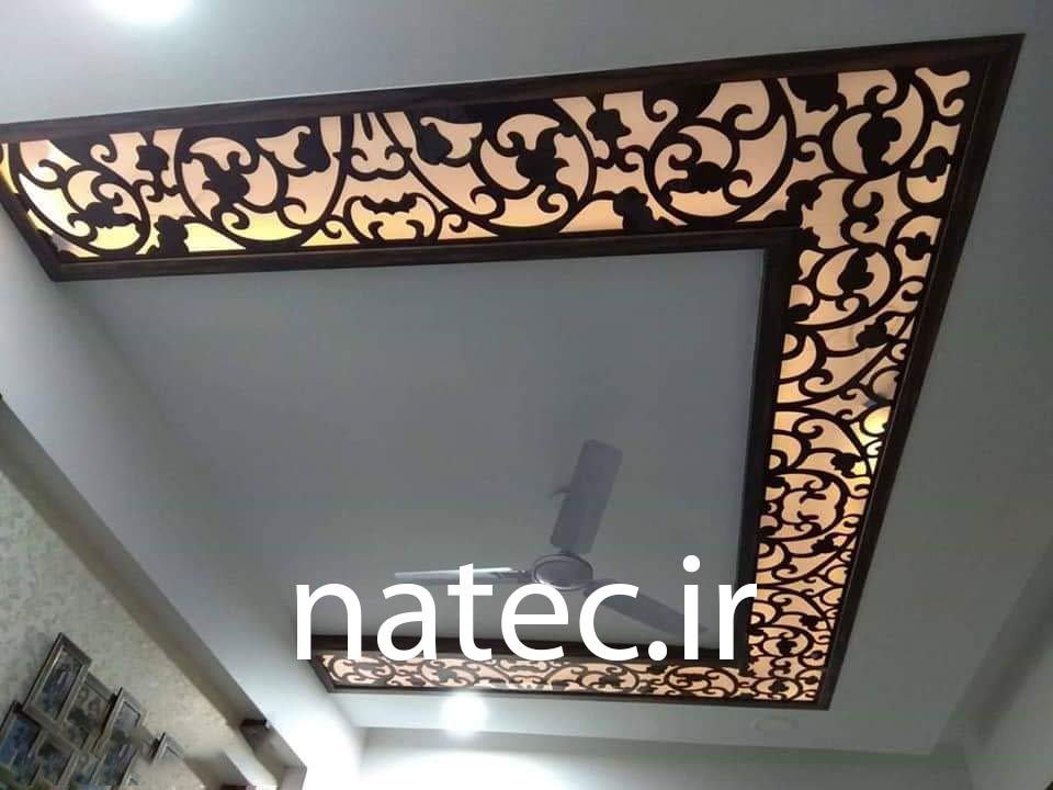 ترکیب کناف و چوب CNC برای سقف