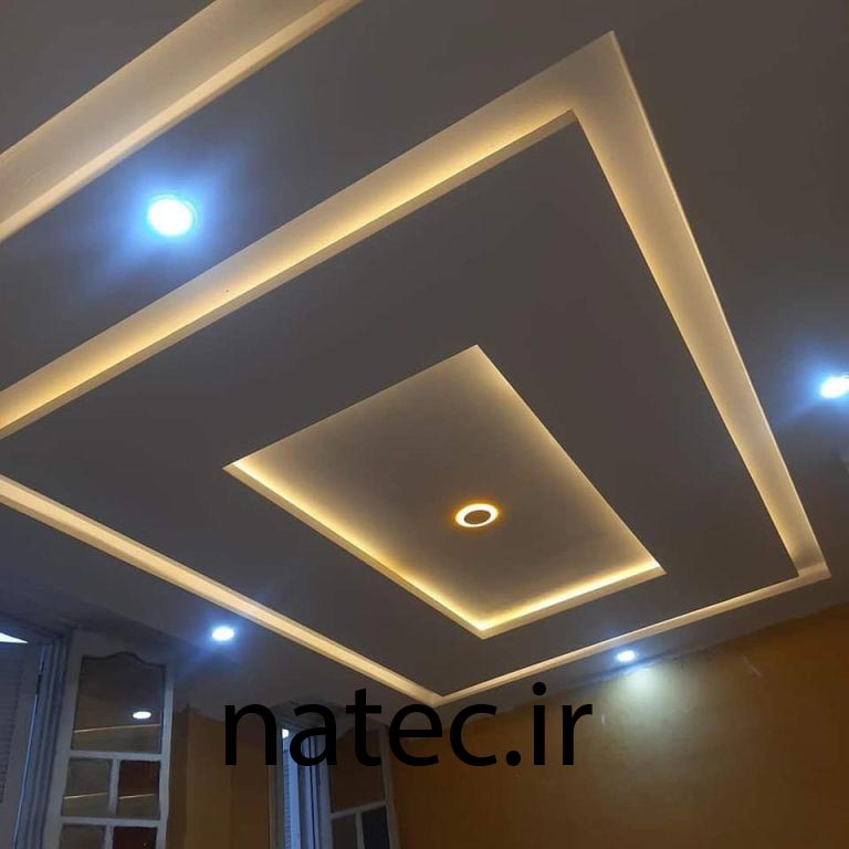 طرح برای کناف سقف پذیرایی و اتاق