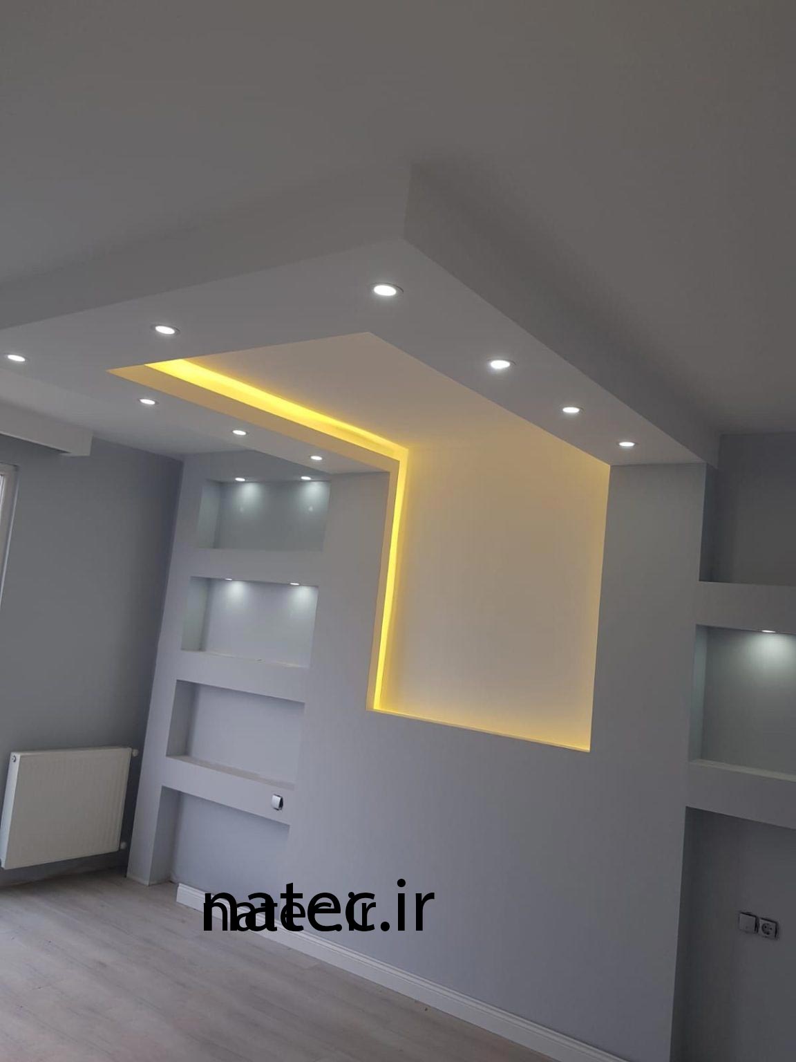 طرح برای کناف سقف پذیرایی و اتاق