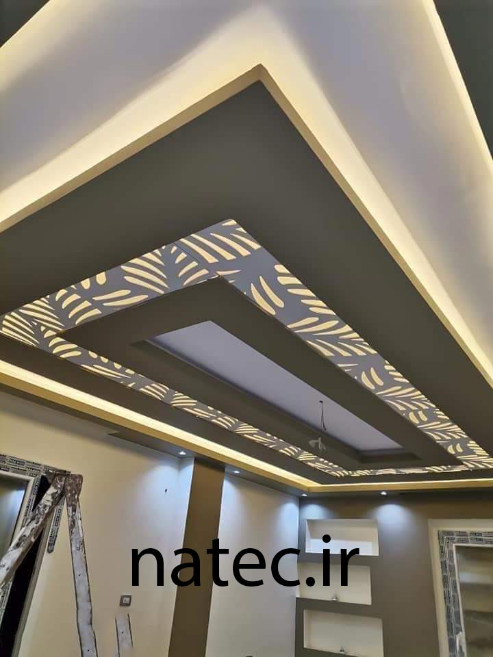 طرح برای کناف سقف پذیرایی و اتاق