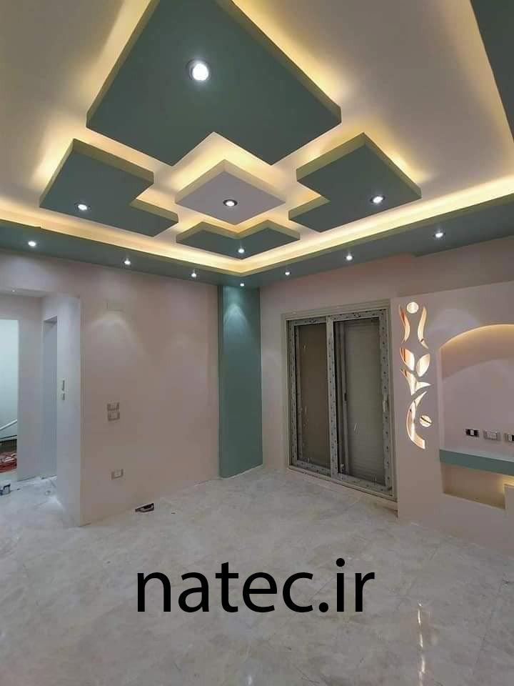 طرح برای کناف سقف پذیرایی و اتاق