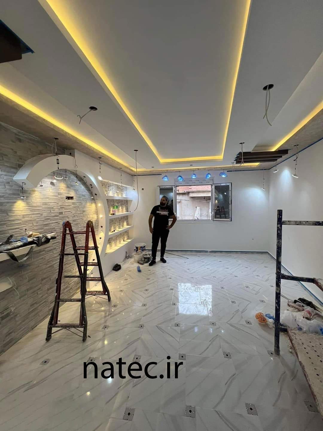 طرح برای کناف سقف پذیرایی و اتاق