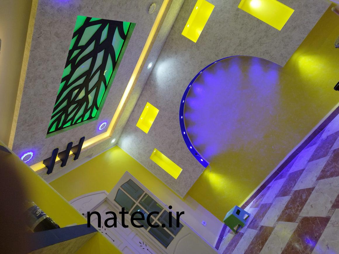 طرح برای کناف سقف پذیرایی و اتاق