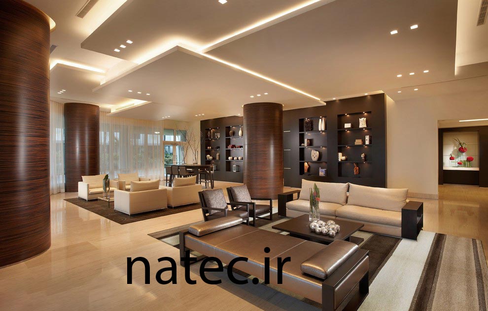 طرح برای کناف سقف پذیرایی و اتاق