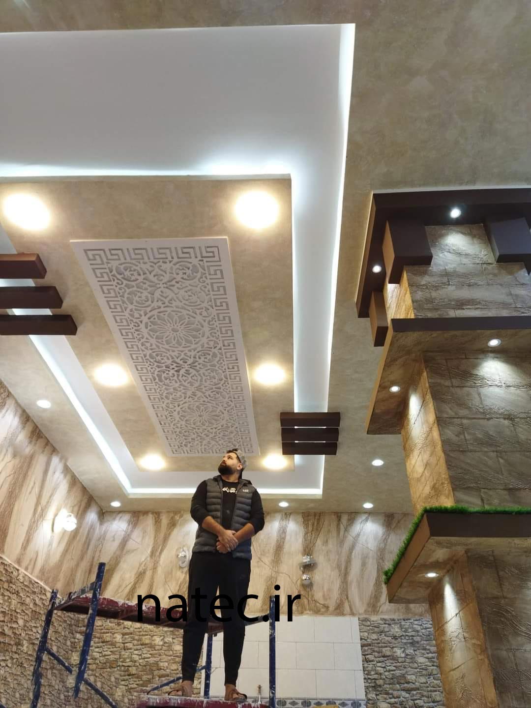 طرح برای کناف سقف پذیرایی و اتاق