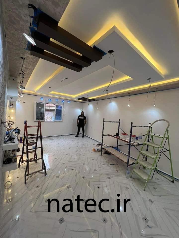 طرح برای کناف سقف پذیرایی و اتاق