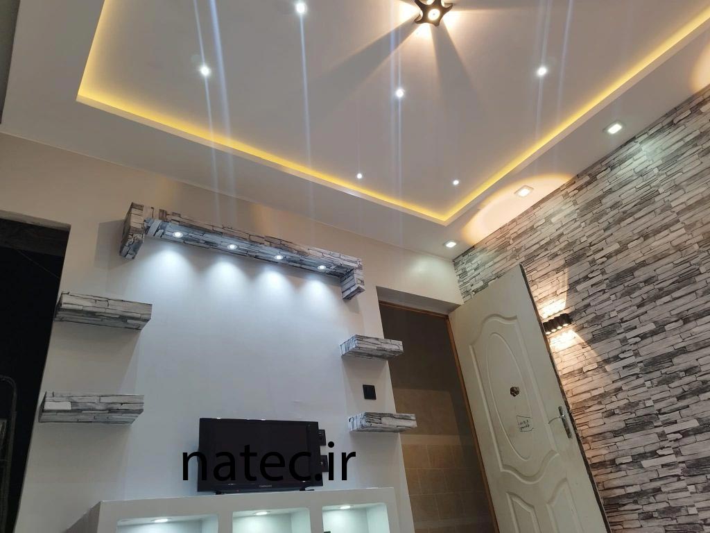 طرح برای کناف سقف پذیرایی و اتاق