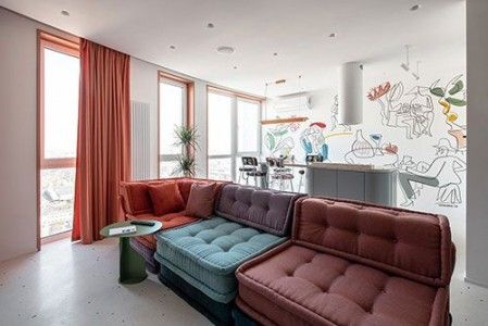 خانه ای کوچک با رنگ بندی جذاب