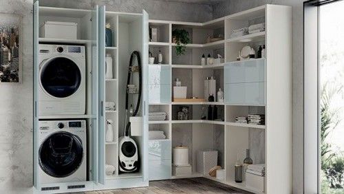 فضای اختصاصی لباسشویی در آشپزخانه