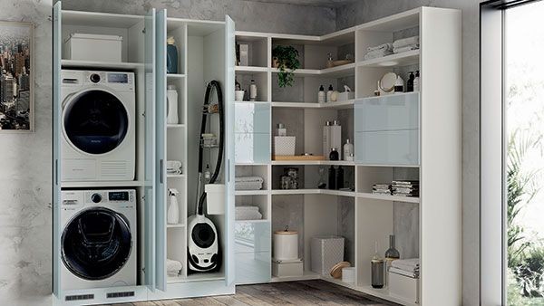 فضای اختصاصی لباسشویی در آشپزخانه