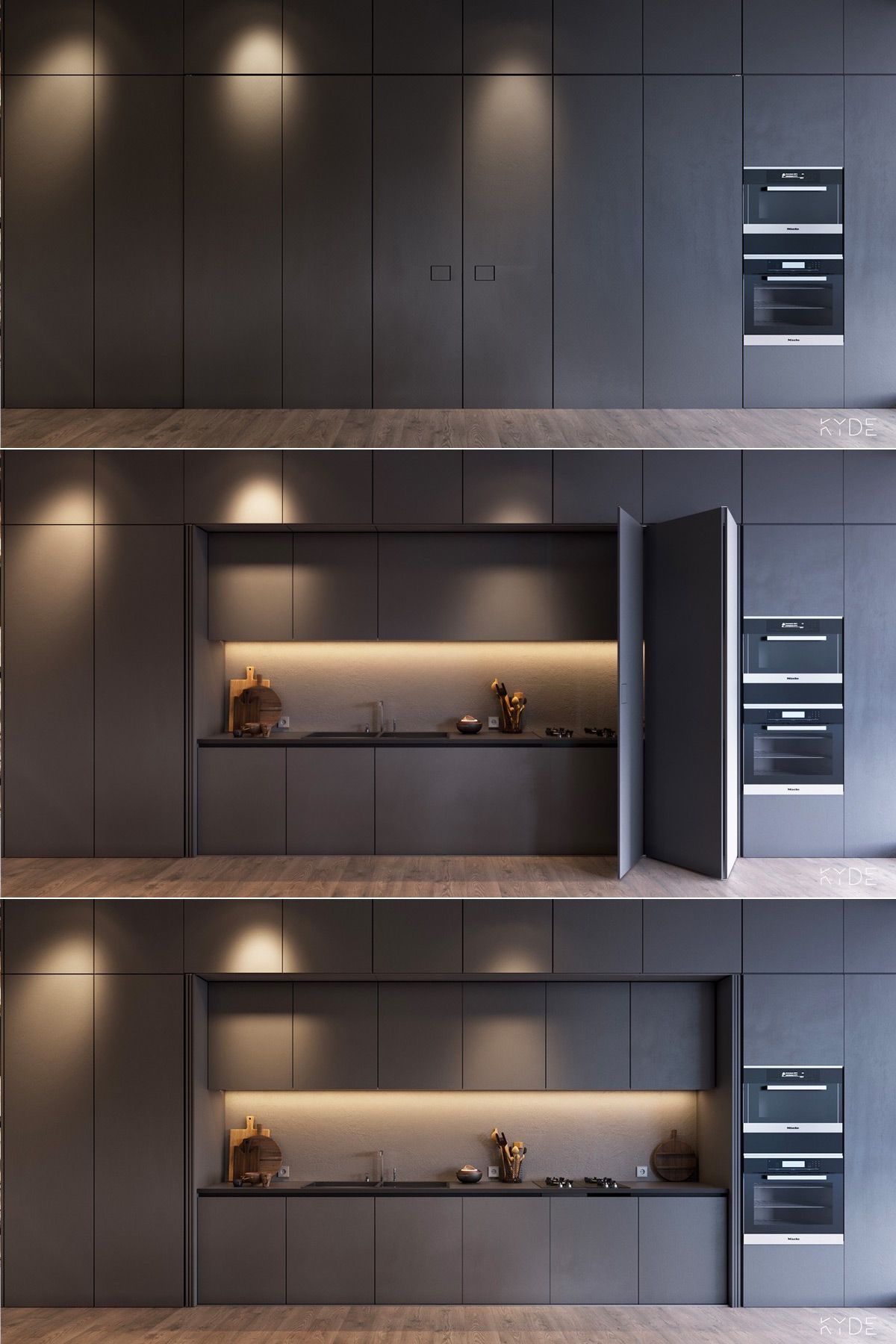 آشپزخانه تک دیوار کابینت04