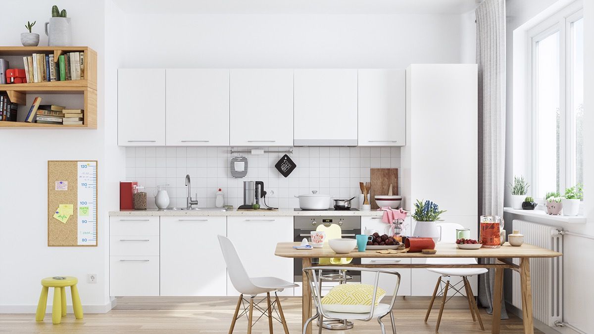 آشپزخانه تک دیوار کابینت