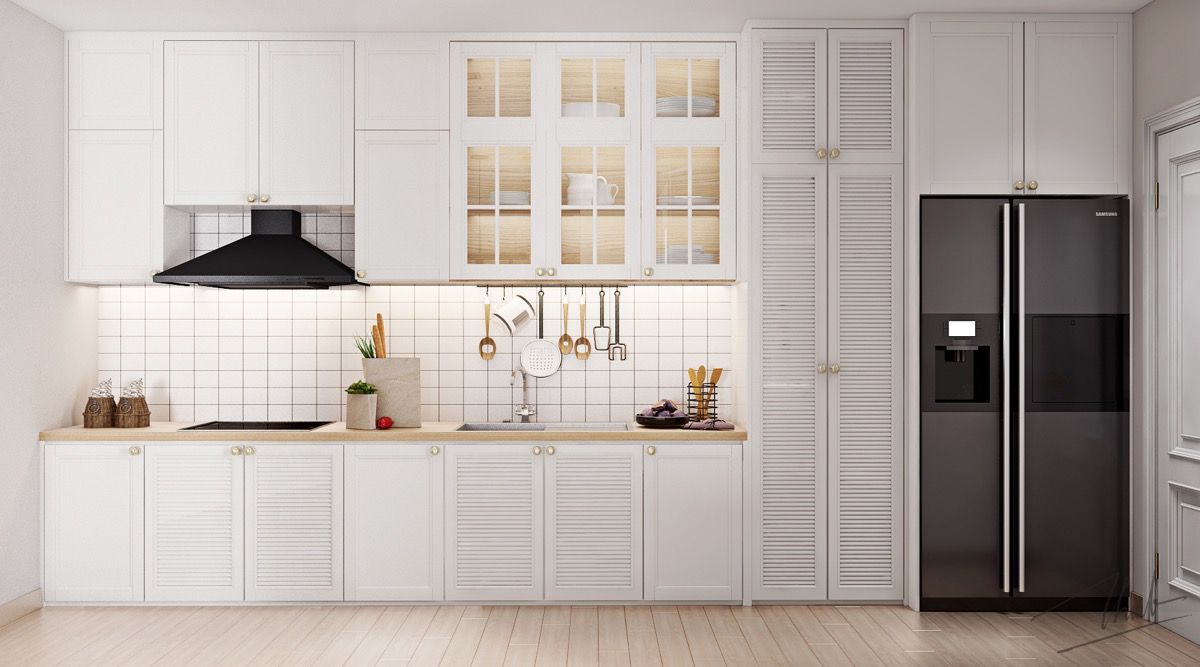 آشپزخانه تک دیوار کابینت