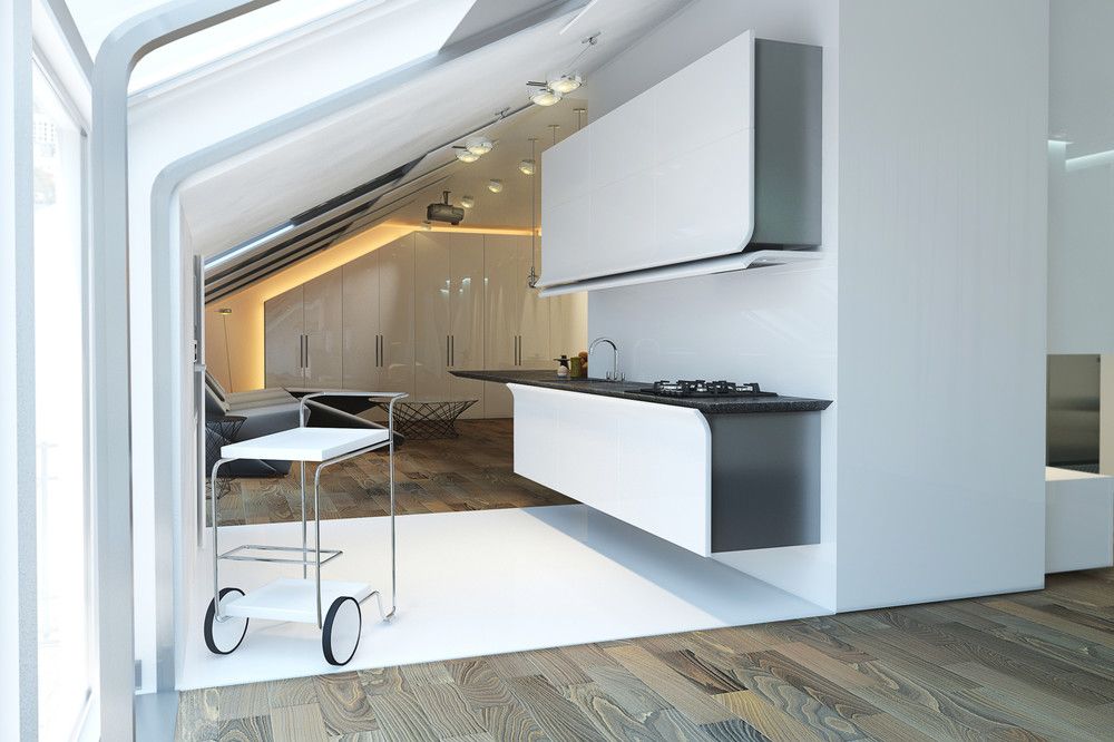 آشپزخانه تک دیوار کابینت