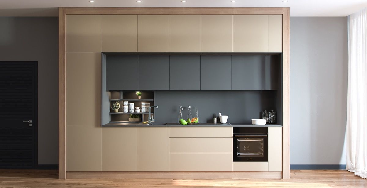 آشپزخانه تک دیوار کابینت