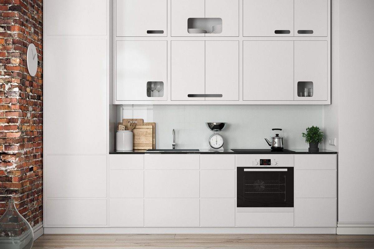 آشپزخانه تک دیوار کابینت