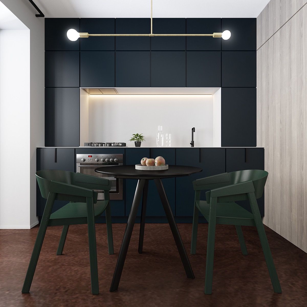 آشپزخانه تک دیوار کابینت