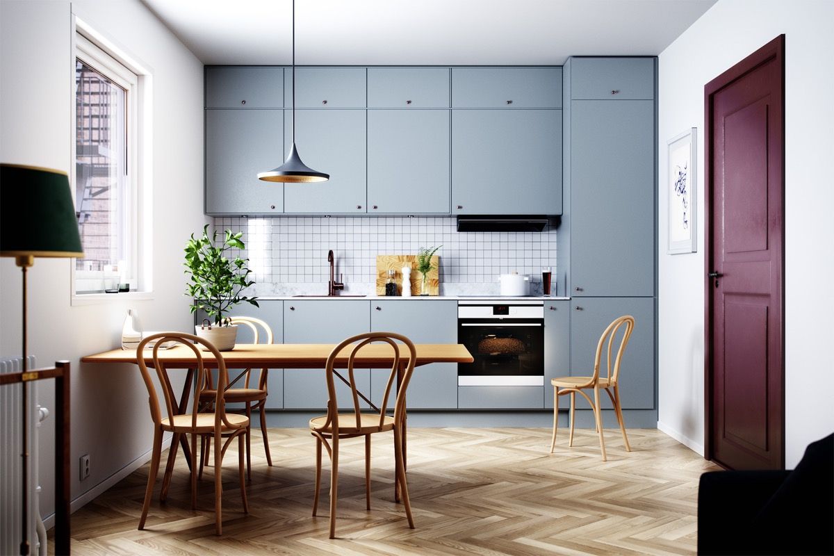 آشپزخانه تک دیوار کابینت
