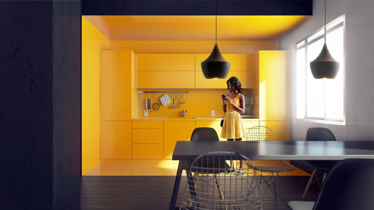 آشپزخانه تک دیوار کابینت