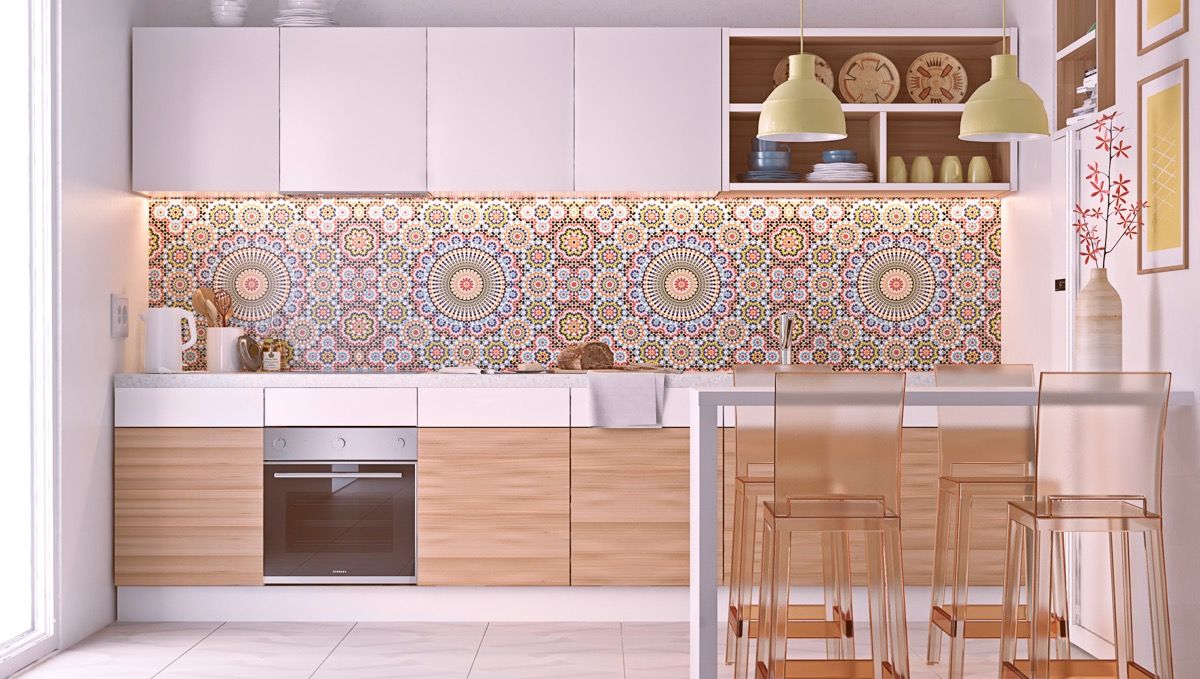 آشپزخانه تک دیوار کابینت