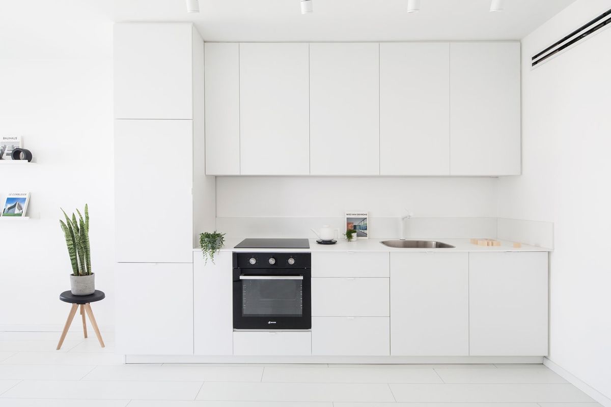 آشپزخانه تک دیوار کابینت