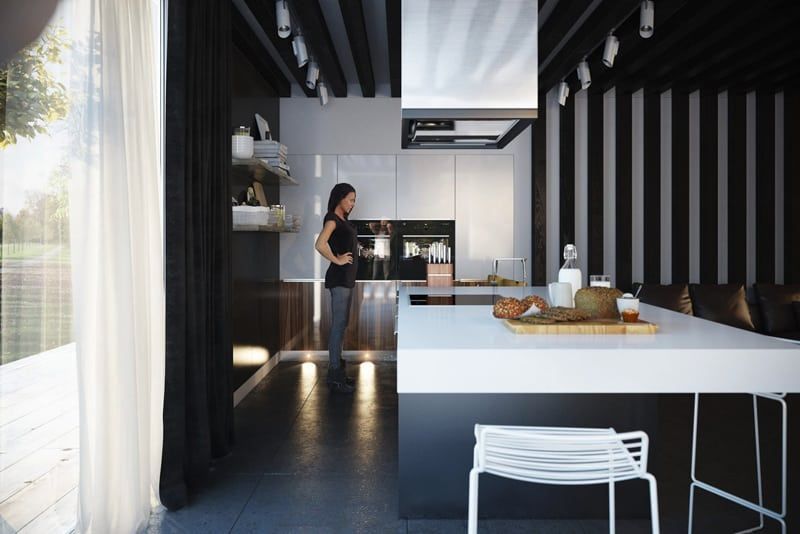 طرح مدرن کابینت در آشپزی08