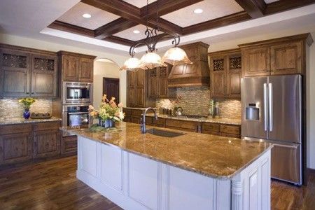 کابینت و جزیره برای آشپزخانه سبک روستیک