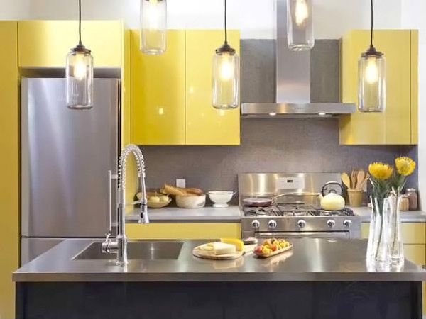 کابینت ام دی اف زرد اشپزخانه01