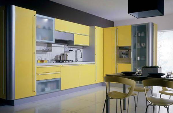 کابینت ام دی اف زرد اشپزخانه11