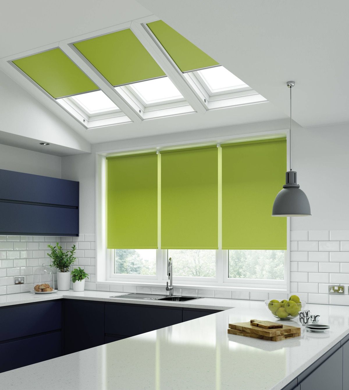 کابینت آشپزخانه به رنگ سبز10