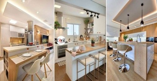 آشپزخانه های کوچک بهمراه میز ناهارخوری