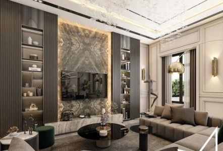 دکوراسیون داخلی نشیمن و پذیرایی نئوکلاسیک
