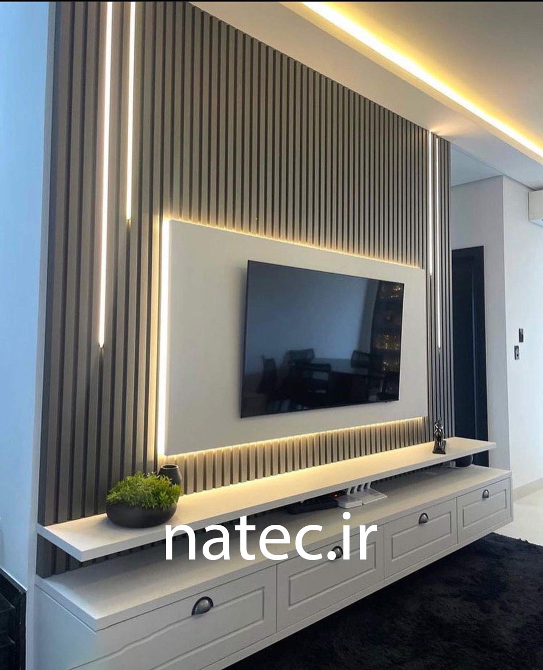 طراحی دکوراسیون دیوار تلویزیون یا وال تیوی