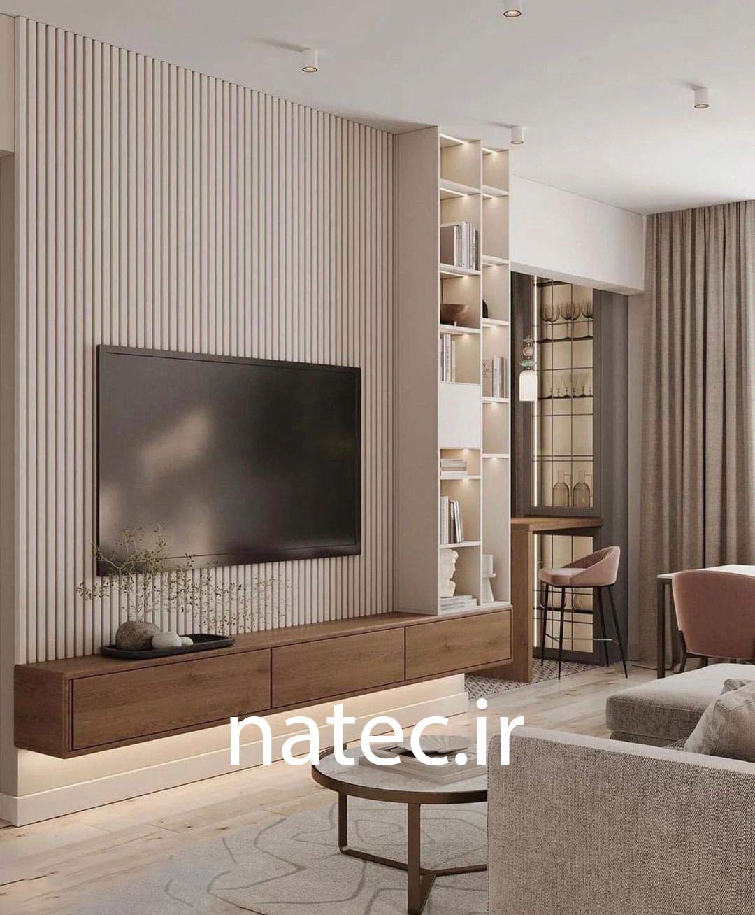 طراحی دکوراسیون دیوار تلویزیون یا وال تیوی