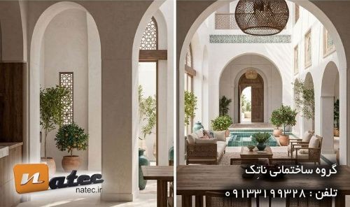 طراحی و اجرای عمارت ۱۵۰۰ متری با سبک ریاد