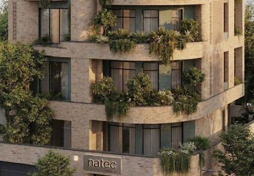 طراحی نمای مدرن آجری در اصفهان؛ معماری بیوفیلیک و نمای سبز