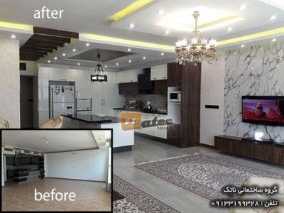 بازسازی دکوراسیون منزل توسط شرکت ساختمانی ناتک