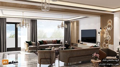 دکوراسیون و بازسازی نئوکلاسیک منزل ایرانی 200 متری