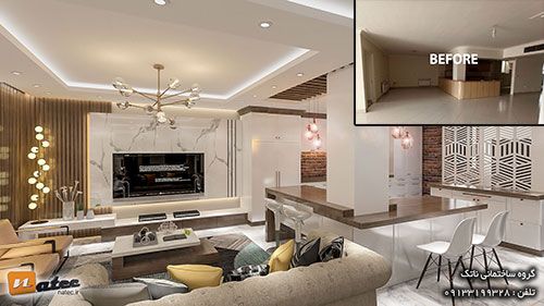 بازسازی منزل مسکونی 200 متری