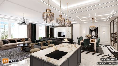طراحی و اجرای پروژه ۲۲۸ متری در بندر کنگان